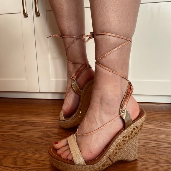 Y2K Vintage C Label Gladiator Espadrilles Size 10 - Picture 4 of 4